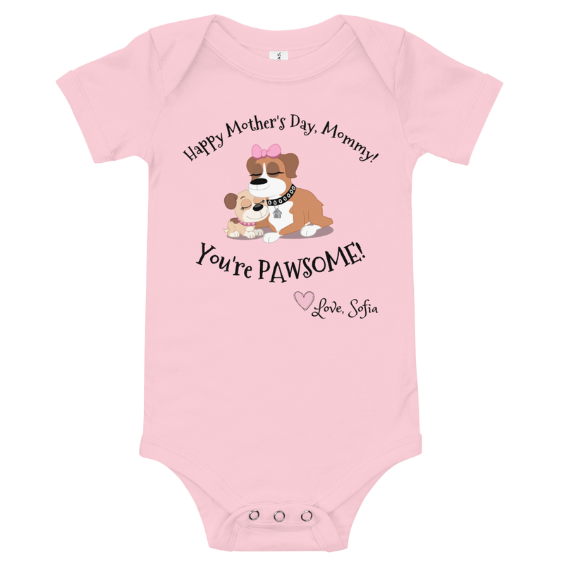 Customizable Mother's Day Pawsome Onesie