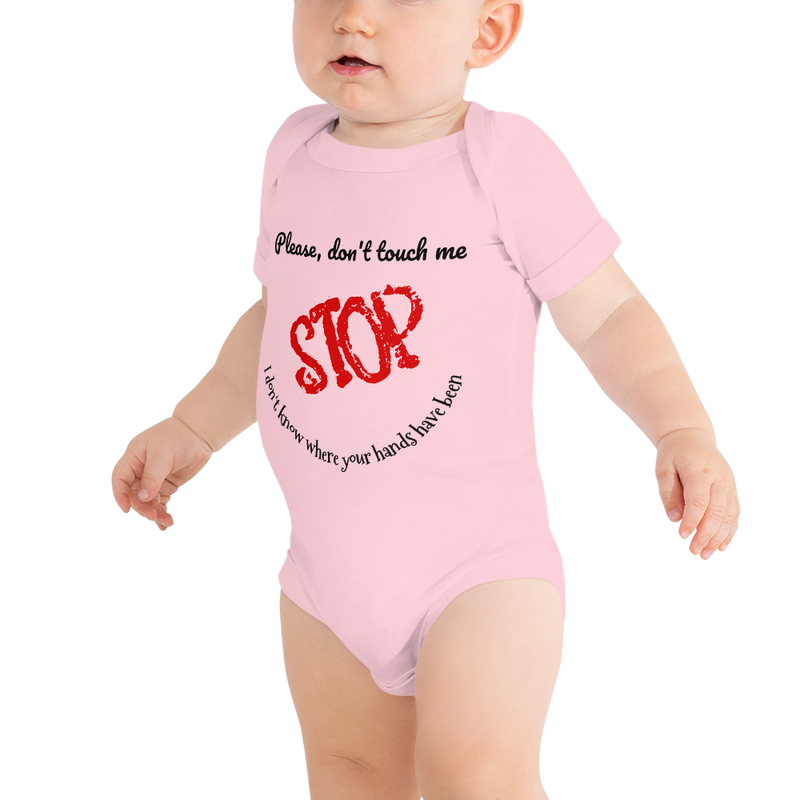 Please don't touch me baby onesie