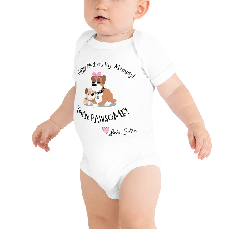 Customizable Mother's Day Pawsome Onesie