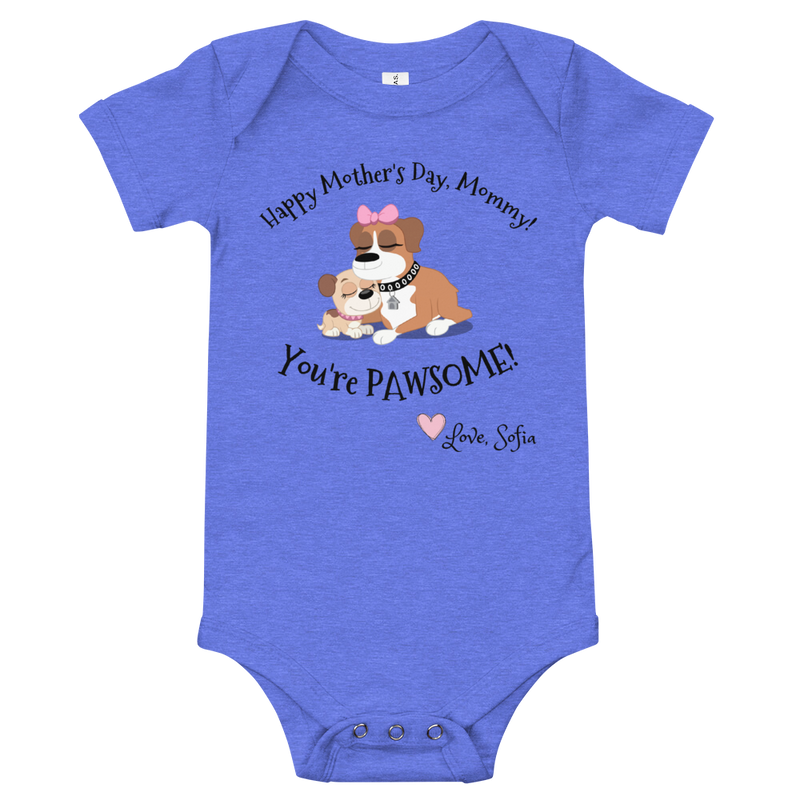 Customizable Mother's Day Pawsome Onesie