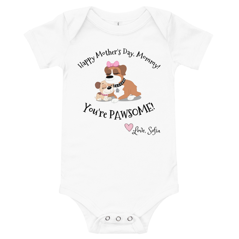 Customizable Mother's Day Pawsome Onesie