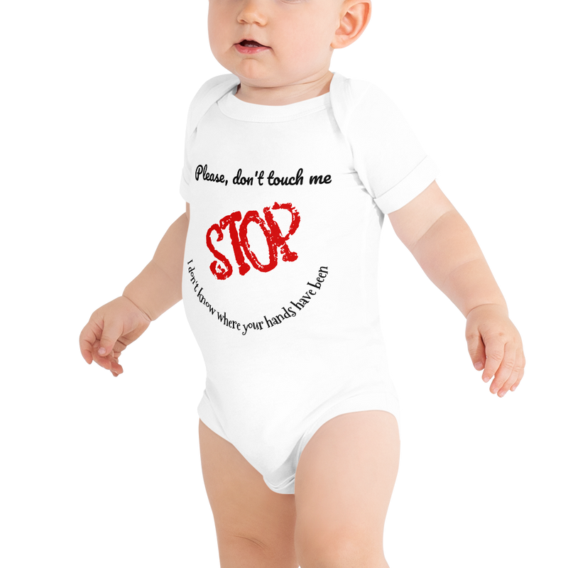 Please don't touch me baby onesie