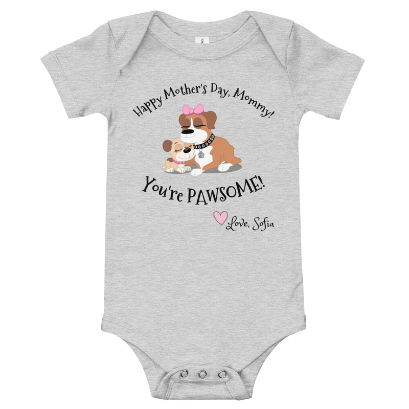 Customizable Mother's Day Pawsome Onesie