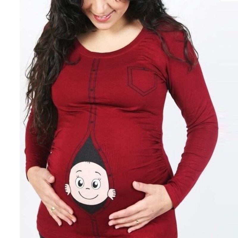 Bubly Peekaboo Maternity Shirt