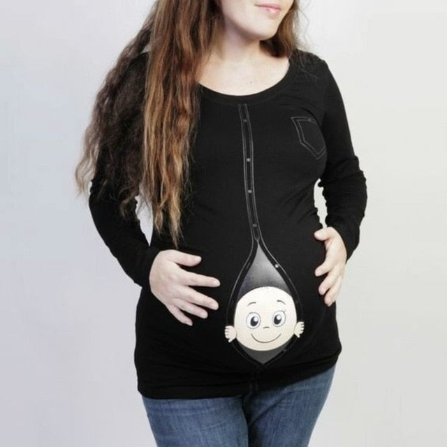 Bubly Peekaboo Maternity Shirt