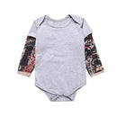 Newborn Baby Tattoo Long Sleeve Onesie